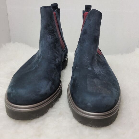 Paul Green Blue Navy Suede Womens Chelsea Boot Shoes Size 8.5 - Picture 2 of 10